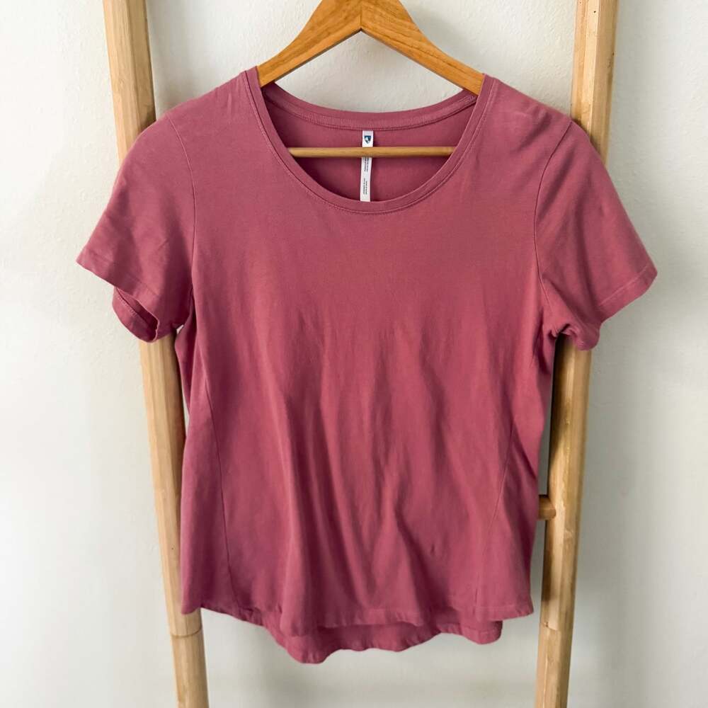 Kuhl Womens Small Pink Short Sleeve T Shirt Organic Cotton Scoop Neck Casual